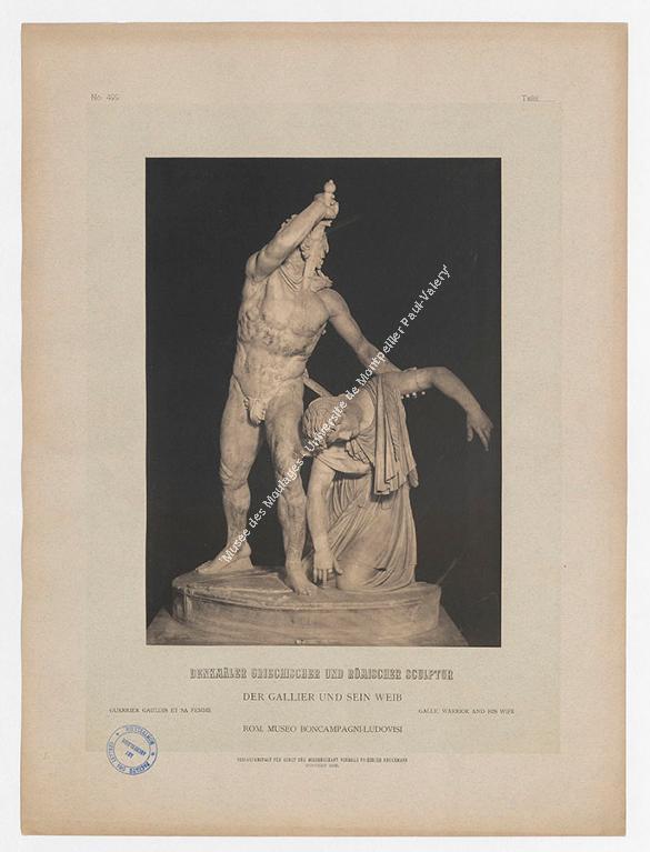 Groupe statuaire figurant un Gaulois et sa femme