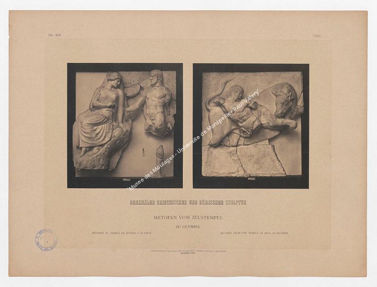 Métopes du temple de Zeus à Olympie